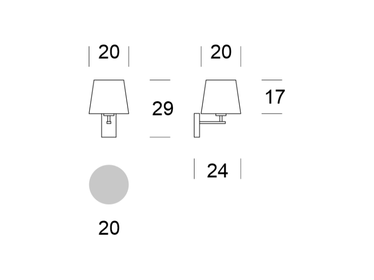 HAVANA wymiary: szerokość 20 cm, wysokość 29 cm, głębokość  24 cm