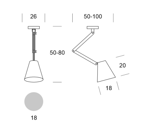 OLA wymiary: szerokość 50-100 cm, wysokość 50-80 cm