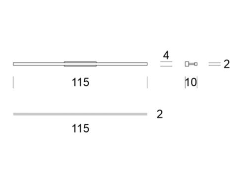 KRESKA wymiary: szerokość 115 cm, wysokość 4 cm, głębokość 10 cm
