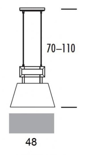 EMMA wymiary: szerokość 48 cm, wysokość 70-110 cm