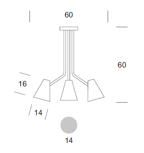 SCANDIC wymiary: szerokość 60 cm, wysokość 60 cm