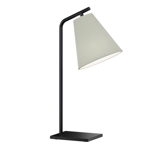 SCANDIC BIS lampa gabinetowa wykonana z metalu z tekstylnym abażurem w kolorze ecru