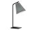 SCANDIC BIS lampa gabinetowa wykonana z metalu z tekstylnym abażurem w kolorze szarym
