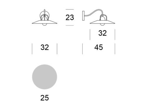 CASINO wymiary: szerokość 25 cm, wysokość 23 cm
