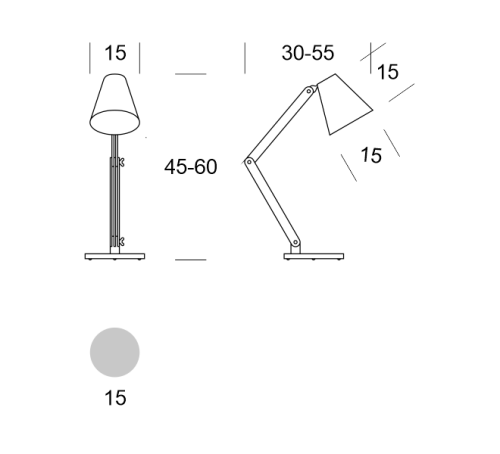 OLA wymiary: szerokość 15 cm, wysokość 45-60 cm, głębokość 35-55 cm
