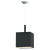 VES lampa sufitowa wykonana z metalu oraz tekstylnym abażurem